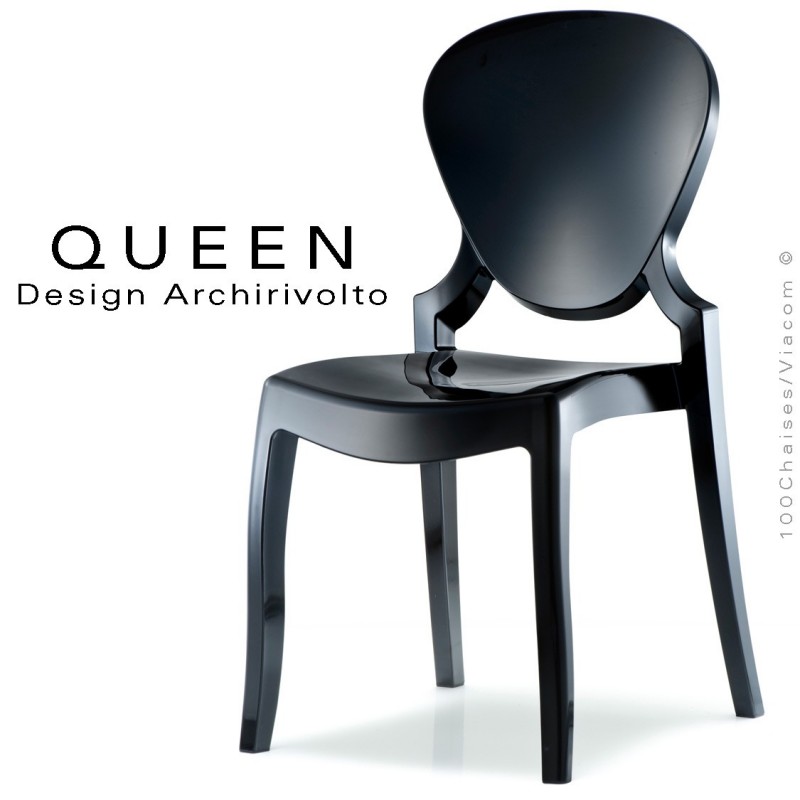 Chaise Plastique Transparente Queen Structure Polycarbonate Lot De 6 Pieces