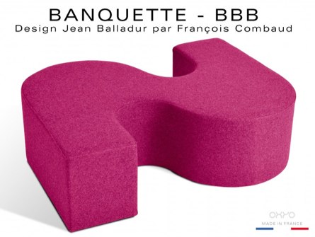 La banquette BBB en 100 % laine déhoussable