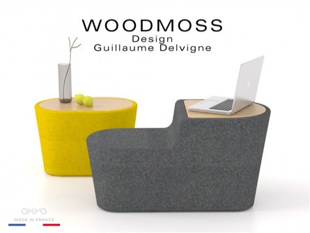 t, le modèle Woodmoss possède une structure en bois recouverte de mousse et de tissu (laine mélangée
